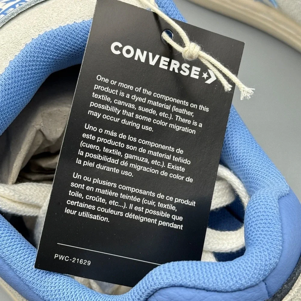 Converse Men's 9 Sneakers Leather Blue Pro Blaze Streetwear A14245C Women's 10.5